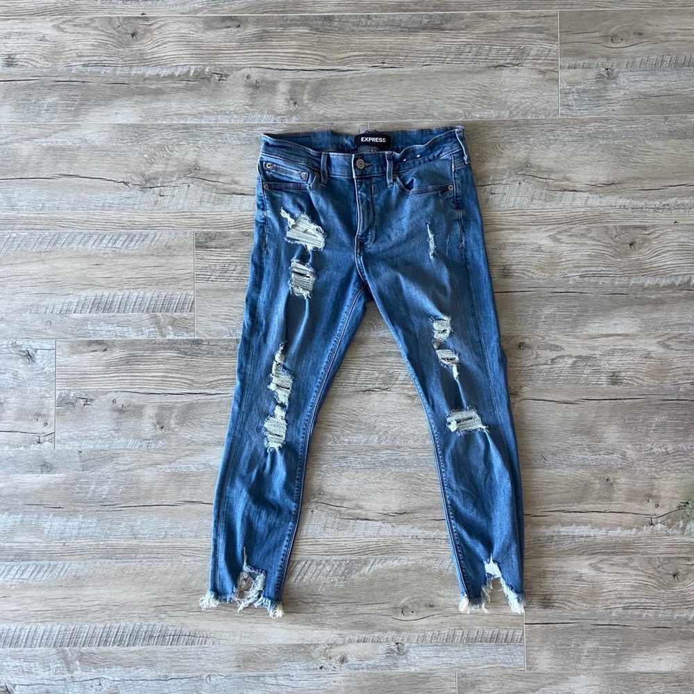 Express denim ripped jeans